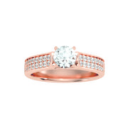 1.29 Carat Diamond 14K Rose Gold Engagement Ring - Fashion Strada