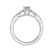 0.40 Carat Diamond 14K White Gold Engagement Ring - Fashion Strada