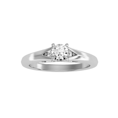 0.47 Carat Diamond 14K White Gold Engagement Ring - Fashion Strada