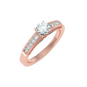 1.16 Carat Diamond 14K Rose Gold Engagement Ring - Fashion Strada