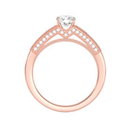 1.16 Carat Diamond 14K Rose Gold Engagement Ring - Fashion Strada