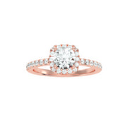 1.16 Carat Diamond 14K Rose Gold Engagement Ring - Fashion Strada