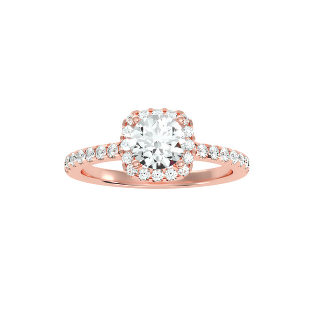 1.16 Carat Diamond 14K Rose Gold Engagement Ring - Fashion Strada