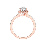 1.16 Carat Diamond 14K Rose Gold Engagement Ring - Fashion Strada