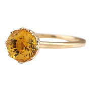 1.80 Carat Natural Sapphire 14K Yellow Gold Ring - Fashion Strada