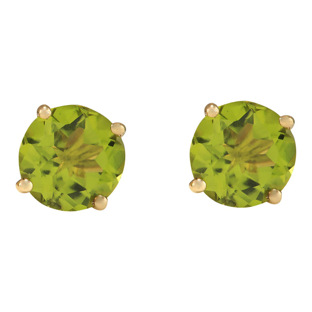 3.00 Carat Natural Peridot 14K Yellow Gold Earrings - Fashion Strada