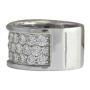 4.20 Carat Natural Diamond 14K White Gold Ring - Fashion Strada