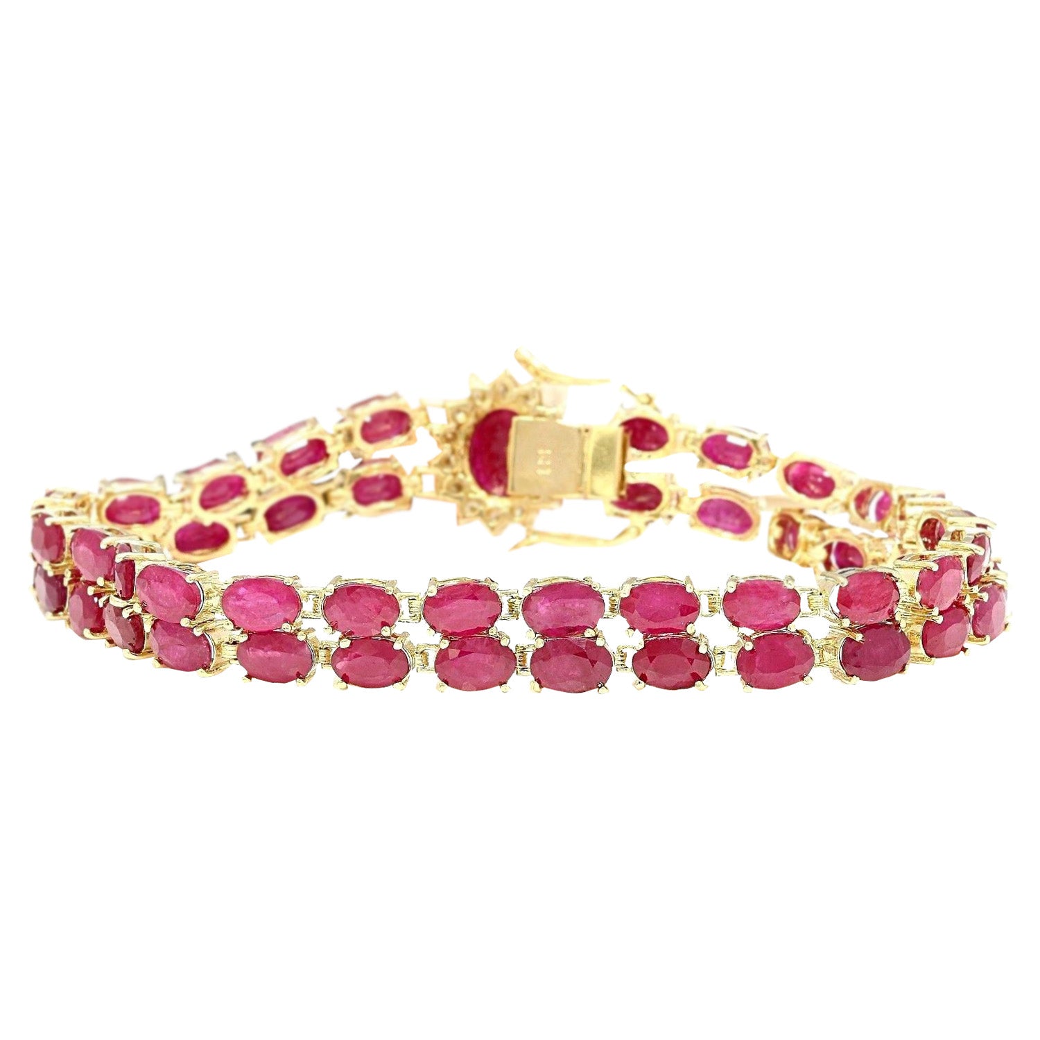 Rose Gold Finish Zircon & Ruby Stone Bracelet Design by Aster at Pernia's  Pop Up Shop 2024