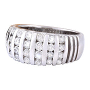 1.55 Carat Natural Diamond 14K Solid White Gold Ring - Fashion Strada