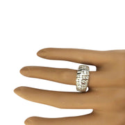 1.55 Carat Natural Diamond 14K Solid White Gold Ring - Fashion Strada