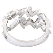 1.26 Carat Natural Diamond 14K Solid White Gold Ring - Fashion Strada